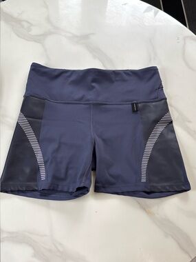 Athleta Navy Blue Athletic Mid-Rise Performance Shorts